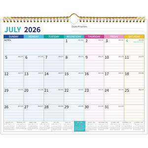 lot 8388 image: BowCuk 2026-2027 Wall Calendar 21-Month 14.57 x 11.42 In Monthly Planner