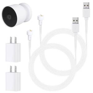 lot 8425 image: Delilyn 2-Pack Charging Cable for Google Nest Cam Battery 10 ft 2nd Gen