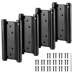 lot 8449 image: Kolet Double Action Spring Door Hinges 6 Inch Matte Black 4 Pack