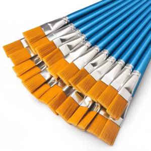 lot 8454 image: Menintog Flat Paint Brush Set 20 Pcs 1 Inch Craft Acrylic Watercolor Oil
