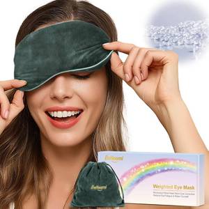 lot 8456 image: BeHoomi Weighted Eye Mask Heated Warm Compress Grey