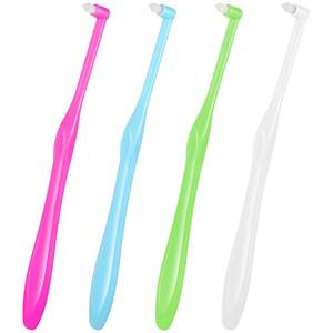 lot 8458 image: End Tuft Toothbrush Soft Single Tuft Orthodontic 4 Pcs