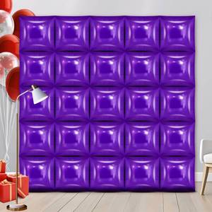 lot 8480 image: Clothsport 25 Pcs Purple Pearl Square Foil Balloons Double Sided Arch Kit
