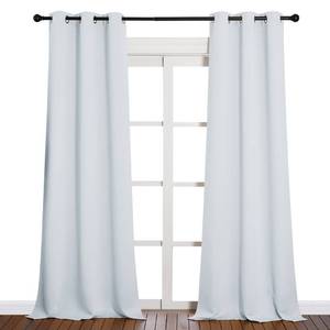 lot 9997 image: NICETOWN Room Darkening Long Curtains, 2 Panels 42 by 90-inch Greyish White