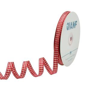 lot 10286 image: QIANF Red Gingham Ribbon, 38 Inch x 50 Yard Buffalo Plaid Checkered Craft Ribbon for Picnic Cake Decorations Christmas Gift Wrapping Hair Accessories Bow Making Holiday Party Decor
