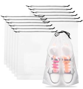 lot 10287 image: Teskyer Shoe Bags for Travel, Waterproof Drawstring Shoe Bags, 12 Pack