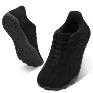 lot 10313 image: relxfeet Mens Barefoot Shoes Wide Toe Box Zero Drop Slip-On, Black 47