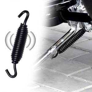 lot 10348 image: Chrome Plated Kickstand Spring Jiffy Stand spring for most Harley motorcycle models - Black Color