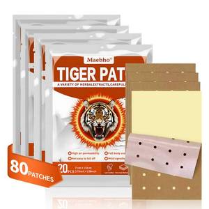 lot 10356 image: Maebho 80Pcs Tiger Pain Patches,Chinese Red Tiger Back Patches Ultra Strength Heat Patches for Muscle Joint Shoulder Neck Knee Back