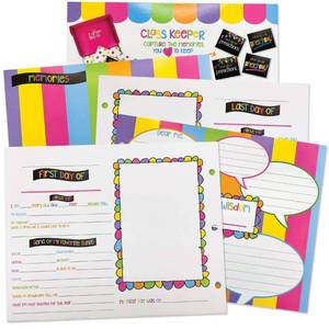 lot 10359 image: Denise Albright School Memory Scrapbook Refill Extra Pages Kits (four Grades) for First & Last Day of School for Class Keeper� Memory Keepsake Book for Girls