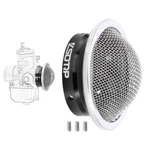lot 10361 image: Carburetor Air Cleaner Filter 42mm Velocity Stack Modified Trumpet Alloy with Steel Mesh for GY6 150cc PD24J PZ24 PZ30 PHBH Carb (Titan,42mm-H20)