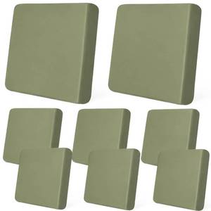 lot 10370 image: 8Pcs Patio Cushion Covers Stretch Outdoor Furniture Protector Slipcovers