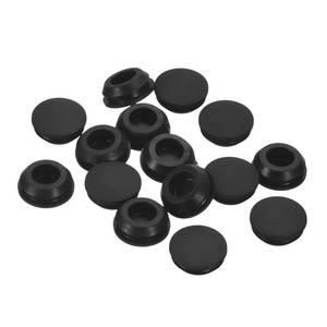 lot 10387 image: uxcell 15Pcs Silicone Plugs, Rubber Round Snap in Locking Hole Plugs for 12-13mm Hole, Hole Stoppers Waterproof Hole Plug for Metal Tube, Furniture End Caps Inserts, Black