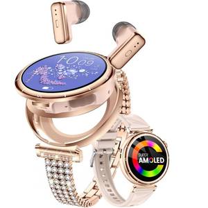lot 10405 image: UYRGT Smart Watch with Earbuds for Women, 1.43 AMOLED Display