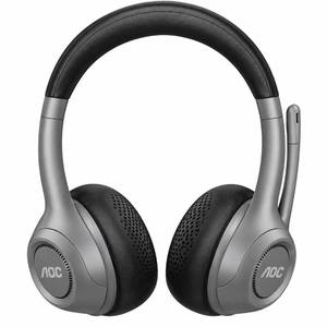 lot 10413 image: AOC Wireless Headset with MICR for Work, AI ENC Noise Cancelling
