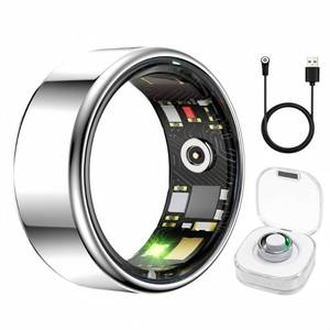 lot 10417 image: Aoyool Smart Ring Health & Fitness Tracker for Men & Women (Silver, 8)