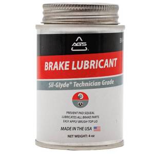 lot 10420 image: AGS Automotive Solutions 4oz Brush Top SIL-Glyde Silicone Brake Grease - Premium Brake Caliper Grease and Brake Lubricant for Optimal Performance and Longevity
