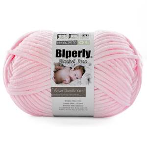 lot 12827 image: Super Bulky Chenille Yarn Pink 6 x 7 oz Chunky Crochet Yarn