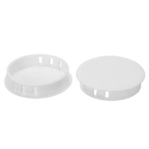 lot 12829 image: PATIKIL 2-Inch Plastic Hole Plugs, White, 6 Pcs