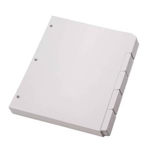 lot 12850 image: Oxford Blank Write-On Binder Dividers, 5-Tab, White, 20 Sets, 89981
