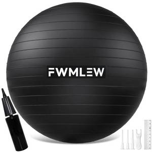 lot 13855 image: FWMLEW Exercise Yoga Ball Anti-Burst Stability Ball 23-26 in
