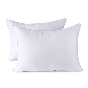 lot 13868 image: HOMESJUN Down Alternative Bed Pillows Set of 2 Cotton Cover White Queen 20x28