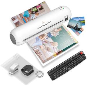 lot 13896 image: MYKLLIFF Portable Thermal Laminator Machine 9-Inch A4 White