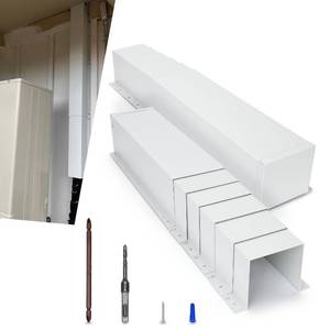 lot 13903 image: TOPOWN Metal HVAC Line Set Cover Kit 4 x 4 Inch Adjustable Up To 8.5 Ft