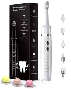 lot 13924 image: Smile-Aid Rechargeable Electric Tooth Polisher Kit with 5 Brush Heads