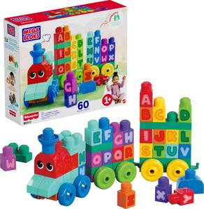lot 13928 image: MEGA BLOKS First Builders ABC Learning Train Building Blocks Set 60 Pieces