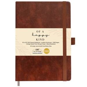 lot 14072 image: Of a Happy Kind Leather Bound Hardcover Journal Notebook A5 Lined 300 Pages