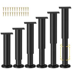 lot 14082 image: 6 Pcs Adjustable Bed Support Legs 7.08-12.2 Inch Metal