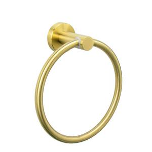 lot 14116 image: NearMoon Towel Ring Brushed Gold Stainless Steel Wall Mounted Towel Holder