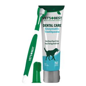 lot 14133 image: Vets Best Dog Toothpaste & Toothbrush Dental Care Kit 3.5 Oz