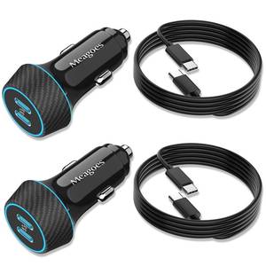 lot 14144 image: Meagoes 2 Pack USB C Car Charger 90W Dual 45W PPS Fast Charging