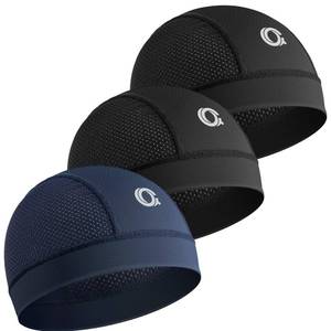 lot 14153 image: OCQOCQ 3-Pack Mens Mesh Skull Cap Helmet Liner