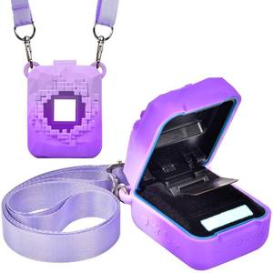 lot 14160 image: Againmore Silicone Cover for Bitzee Magicals Purple with Adjustable Strap