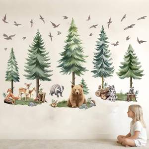lot 14161 image: Amimagen Woodland Animal Wall Decals for Nursery 4 Pieces