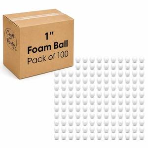 lot 14163 image: Evershine Polystyrene Craft Foam Balls 1 Inch White 100 Pack