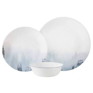 lot 17740 image: Corelle Tranquil Reflection 12 Piece Glass Dinnerware Set