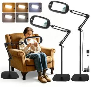 lot 17741 image: Magnifying Floor Lamp with Light and Stand 10X 30X