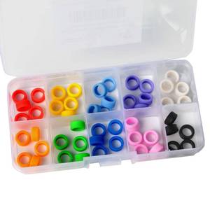 lot 18612 image: LA MIERE Dental Instrument Color Code Rings 50 Pcs Silicone Mixed Colors