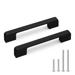 lot 18654 image: Lepatape Matte Black Cabinet Handle Pulls 5 Inch Hole Center 10 Pack