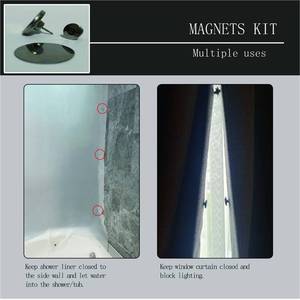 lot 18687 image: Arayarser Shower Curtain Side Magnets Set of 8