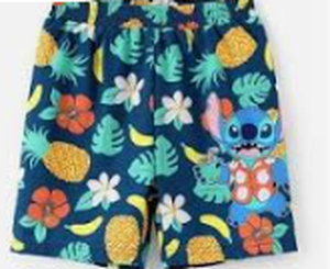 lot 8354 image: PatPat Disney Lilo &amp Stitch Tropical Print Swim Shorts Size 4-5Y - Stock images may not match actual product images