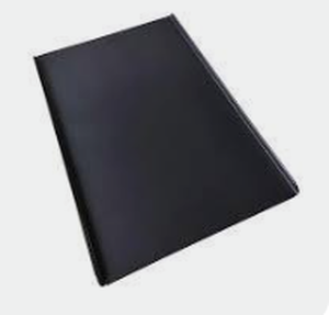 lot 18664 image: Black Powder-Coated Metal L-Shaped Bracket Shelf Tray in Plastic Bag - Stock image may not match actual product images