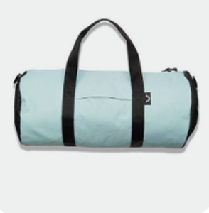 lot 18675 image: Mint Green Zippered Carry Bag with Dark Gray Tent-Style Fabric Bundle Inside - Stock image may not match actual product images