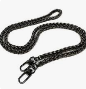 lot 18684 image: Black Gunmetal Curb Link Chain Strap with Swivel Clasps - Stock images may not match actual product images