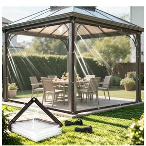 lot 1625 image: VOLA MANNER Clear Tarp 7x12 FT 10 Mil Heavy Duty Waterproof