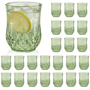 lot 1626 image: LEYIQU Plastic Stemless Wine Glasses, 12 oz, 24 Pack